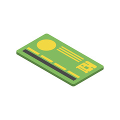 bank credit card payment icon isometric style