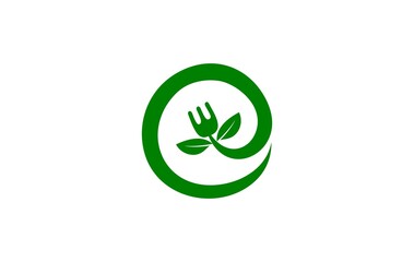 nature food logo, good for organic restaurant business logo