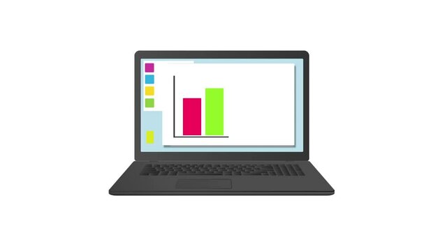 ordinateur portable et graphique finance