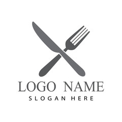spoon and fork logo template illustration