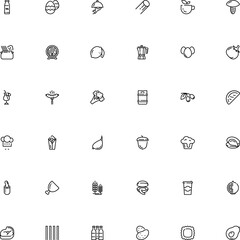 icon vector icon set such as: citrus, cloche, tradition, calcium, mushroom, ravioli, cabbage, graphics, steel, pan, oak, cannelloni pasta shape, wine, go, spike, stroke, elements, booze, form, herb