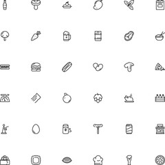 icon vector icon set such as: t-bone, supermarket, stainless, chinese, semifinished, bud, water, costume, kilogram, bunch, grapefruit, style, barrel, pie, lasagne, pan, brew, scale, culture, cool