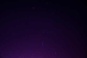 Space stars with orion galaxy in the night sky