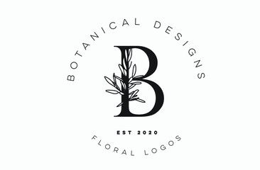 Minimal Botanical Logo and botanical Frame