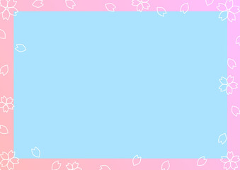 桜のフレーム メッセージカードなんかに！どうぞ！