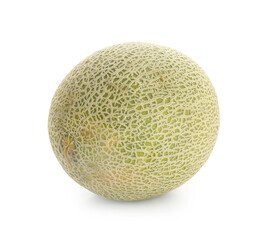 Sweet ripe melon on white background