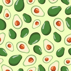 Exotic fruit seamless pattern  in hand-drawn style