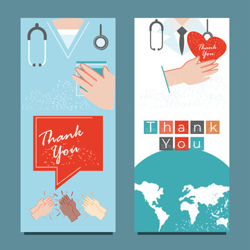 thanks you, world medical staff fighting during covid 19