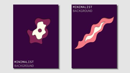 Minimalist design. Set of cover designs for books, magazines, brochures, pamphlets and more. A4 size design. Eps10 vector