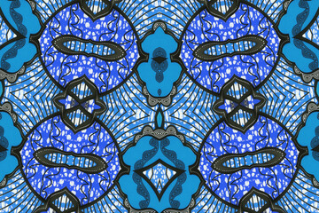 Colorful African fabric – Seamless pattern, cotton