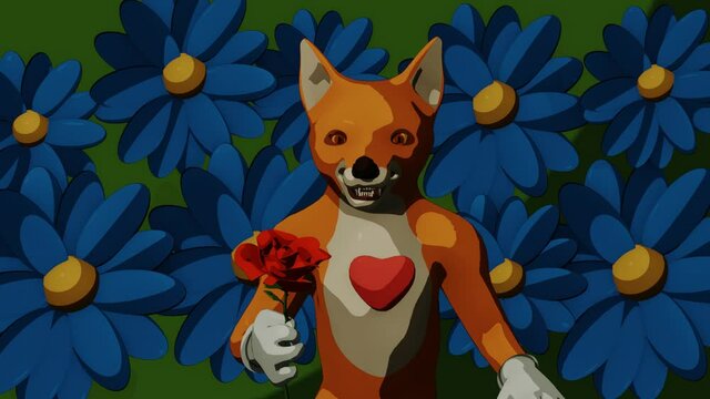 Fox confesses his love and gives a heart of love