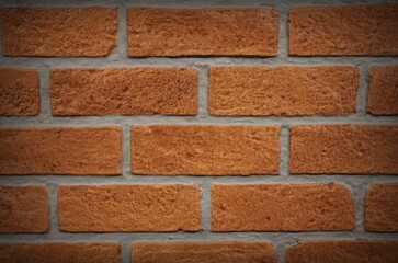 Art  Brick wall with red brick, red brick background from thailand
