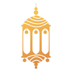 traditional arabian lantern icon vector