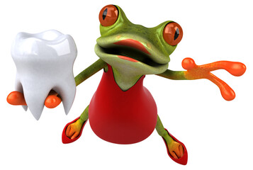 Obraz premium Fun frog - 3D Illustration