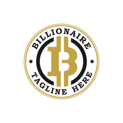 Bitcoin currency circle logo