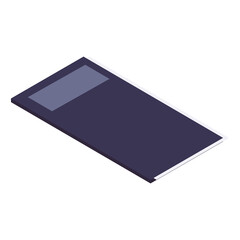 notebook cover page supply icon isometric style