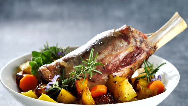 baked lamb chop with potatoes
