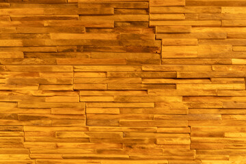 Wall cladding made from pieces of wood