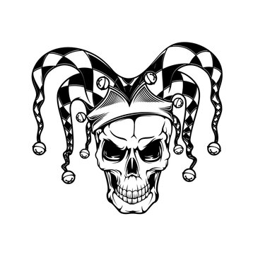 Joker Skull Tattoo Design  Joker tattoo design Printable tattoos Free  tattoo designs