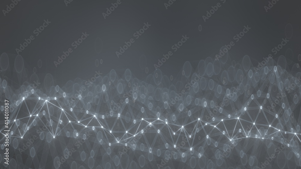 Aufkleber futuristic web shape. computer generated abstract background. 3d render