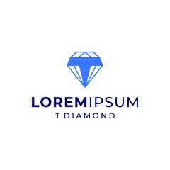 Naklejka premium letter T diamond logo vector modern simple geometric concepts