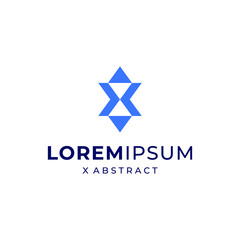 Fototapeta premium abstract letter X logo vector modern simple geometric concepts