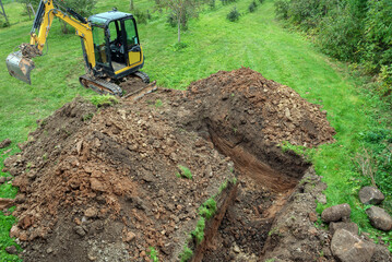 Fresh digged ditch.