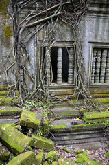 The view of Beng Mealea temple in Cambodia