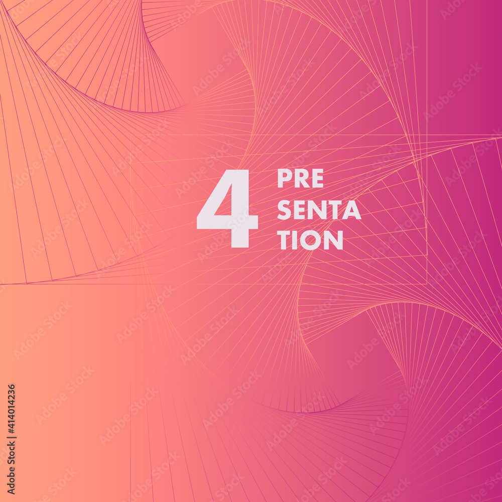 Aufkleber Vector swirl pattern for print design. Geometric background. Abstract circle geometric shape. Business technology concept. Modern graphic concept