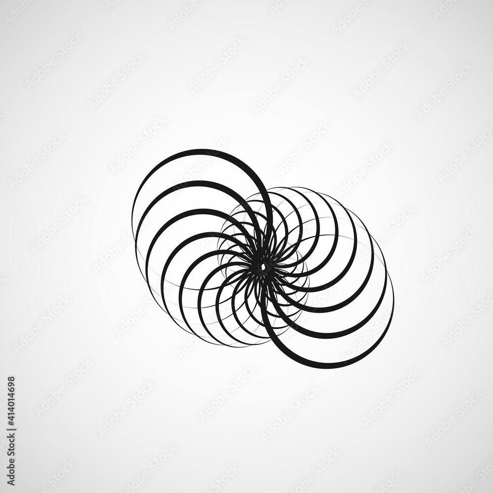 Aufkleber vector swirl design backdrop. beautiful fluid surface with rounded lines