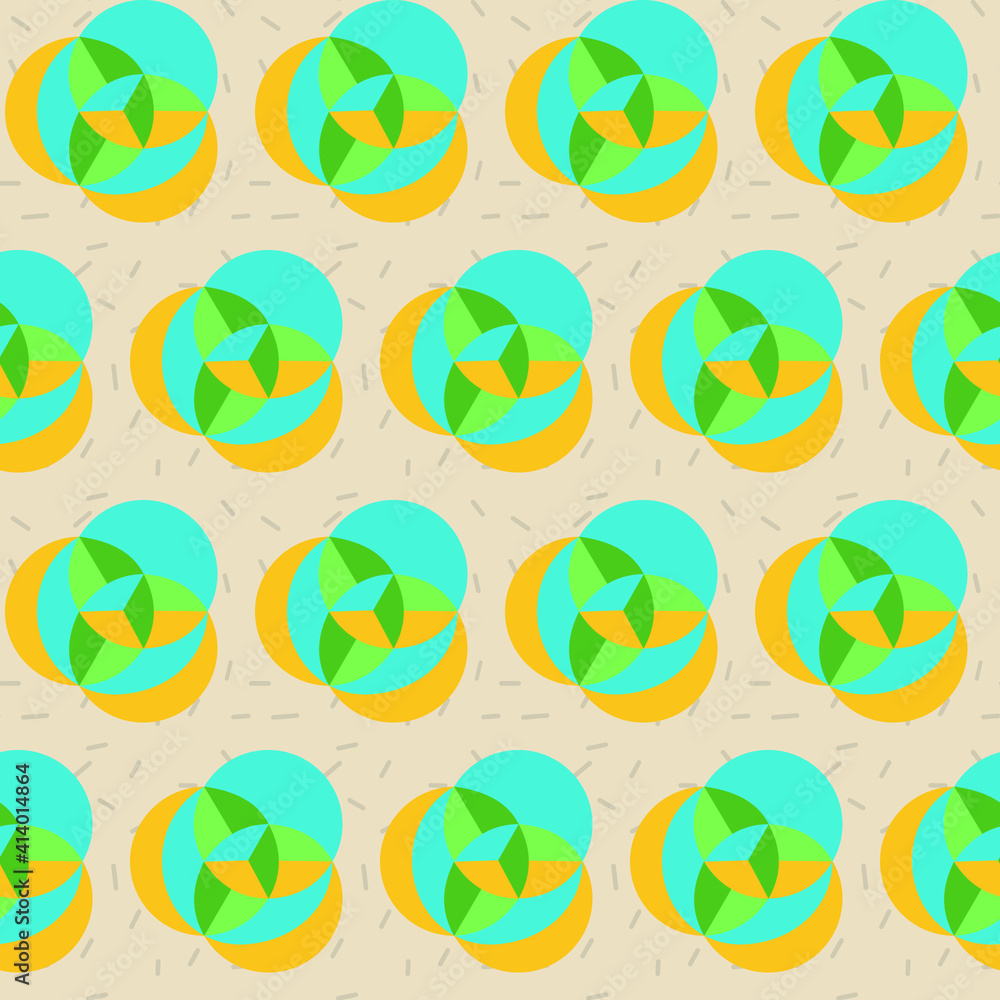 Poster seamless geometric pattern with the image of spring flowers. vector design for web banner, business 