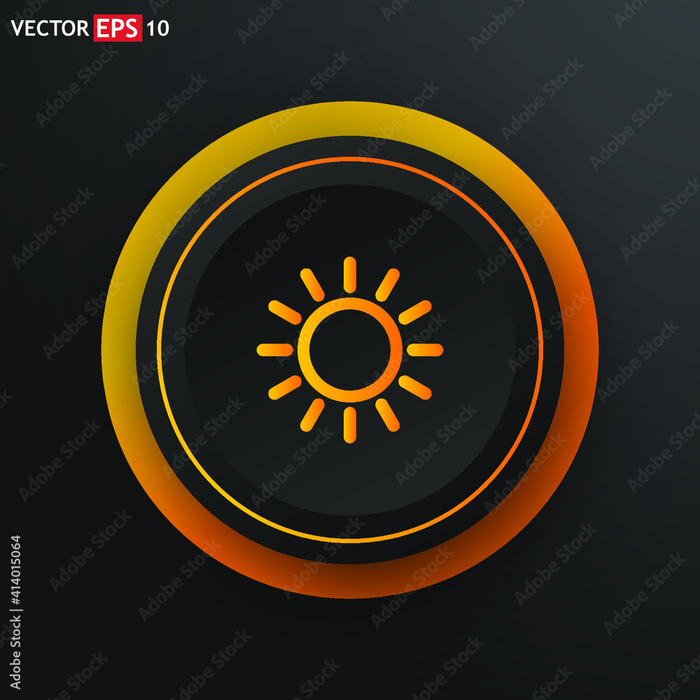 Poster sun icon with button