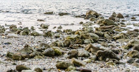 Stones  on the Beach in Pefkochori, Greece