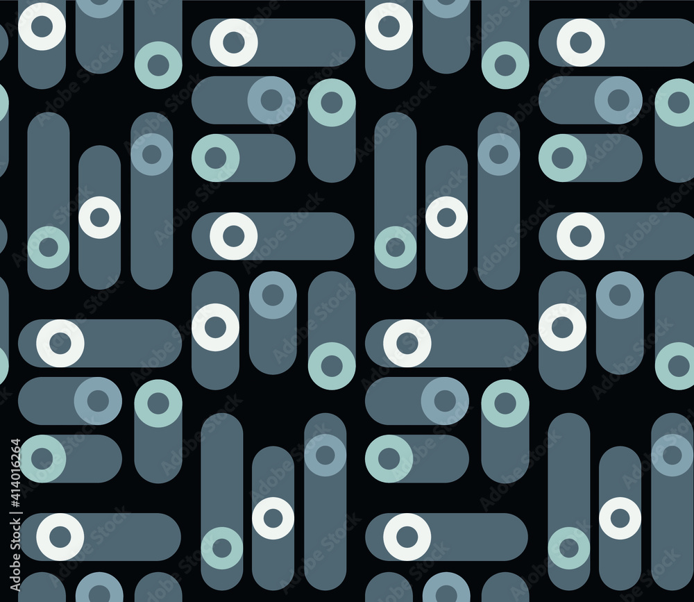 Poster spring seamless geometric pattern with the image of circles, ovals, tori. vector design for web bann