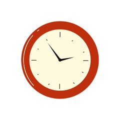 round clock time icon isolated design