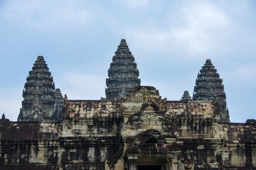 Obraz premium The view of Angkor Wat temple in Siem Reap in Cambodia
