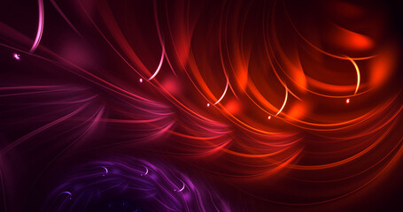 3D rendering abstract multicolor fractal light background