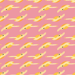 Sea turtles vector repeat pattern-13