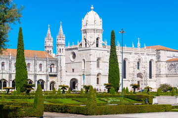 Fototapeta na wymiar Jeronimos old Monastery in Lisbon, Portugal