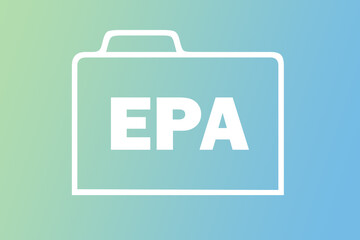 Symbol der ePA Elektronische Patientenakte auf blau grünem Hintergrund