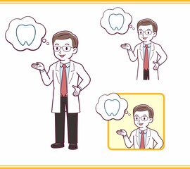 Elderly male doctor in a lab coat_I2