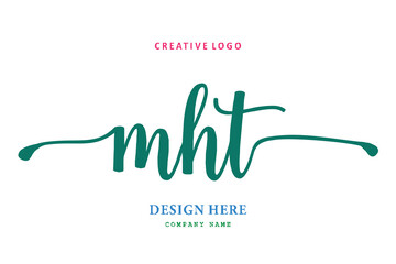 Fototapeta premium MHT lettering logo is simple, easy to understand and authoritative