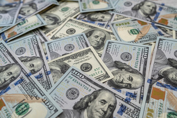 100 us currency as background