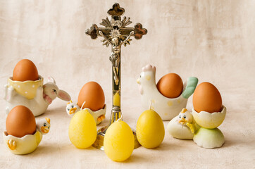 easter composition,easter symbols