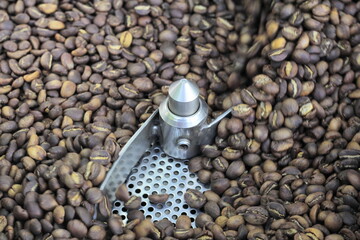 Roasting coffee beans proses