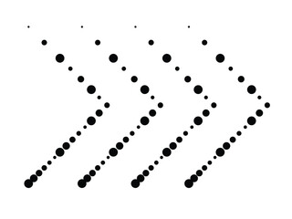 sideways. dotted sign. Arrow element for your design.Striped direction. vector illustration
