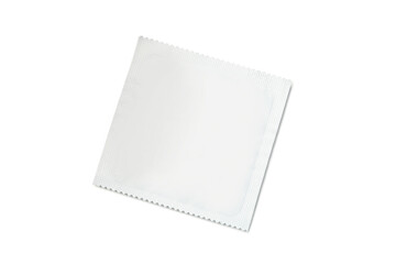 Blank single condom isolated on white background