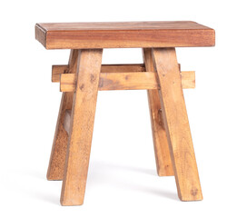 Small wooden table isolated