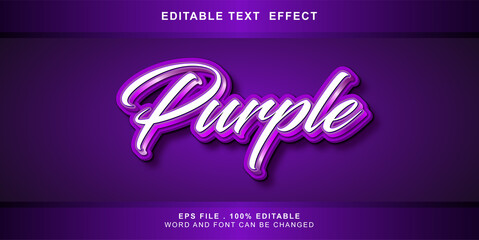 purple text effect editable