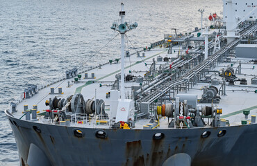 The oil tanker in the high sea